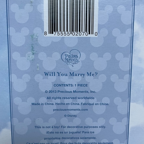 Mickey/Minnie “Will You Marry Me?” Porcelain Figurine - Picture 7 of 9